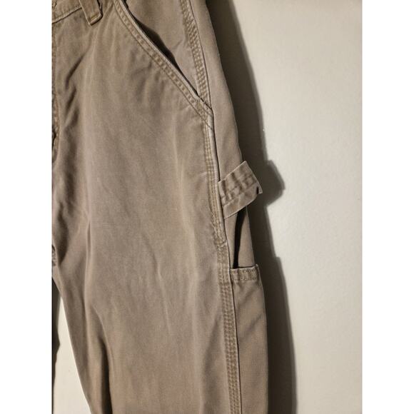 Carhartt Pants Mens 34x30 Khaki Tan Relaxed Fit Carpenter BNO324 Streetwear Work - Picture 4 of 10